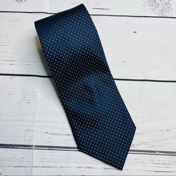 Calvin Klein navy and gold 100% silk - Picture 1 of 7